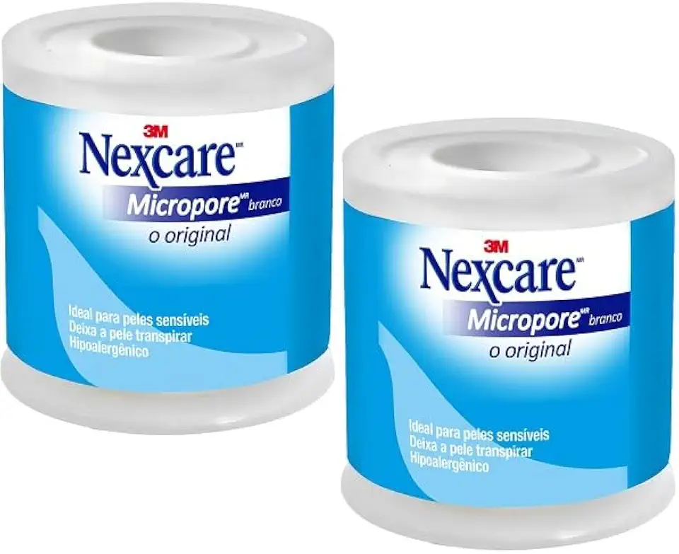 Kit com 2 Fita Micropore Nexcare 50MM X 4,5M