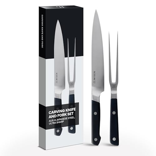 Misen 2-Piece Carving Knife and Fork Set – Precision Cutting with...