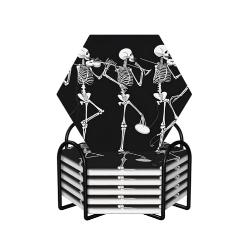 Dessous de verre en céramique et support hexagonal haut de gamme - 2