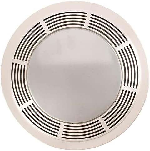 White Metal Bathroom Ventilation Fan with Light and Nightlight