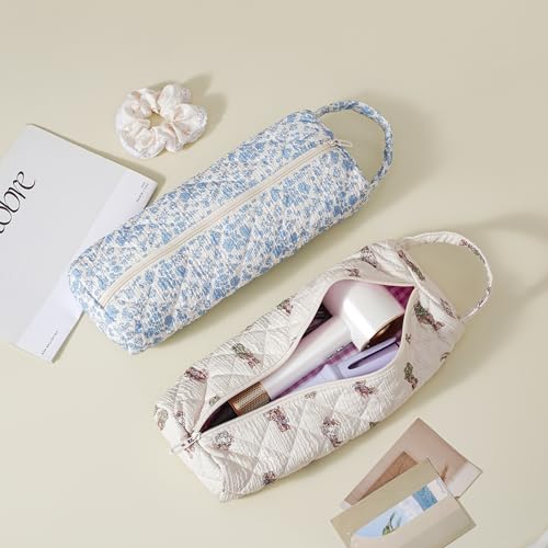 Image of RSRSLEII Quilted Hair Tools Travel Bag，Hair Styling Accessories Storage Case for Shark FlexStyle, Dyson Airwrap Hair Dryer, Curling Iron, Revlon Hair Tools，Portable and foldable(08Bear)