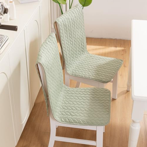 Image of HOMETHREADS Comfortable Chair Mat with Non-Slip Back - Universal Fit for Kitchen & Dining Chairs - Chair Protector Pad Clean-Cushioned & Stylish Design | (Mint Green, Pack of 1)