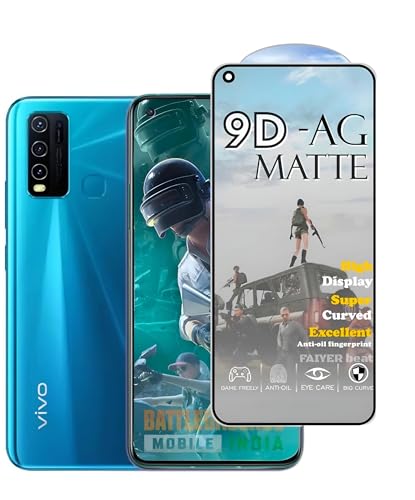 Image of Premium Tempered Glass for Vivo Y50 / Vivo Y30(matte finish glass, Pack of 1) Full Screen Coverage gaming matte Screen Protector Guard (vivo y50 / vivo y30)