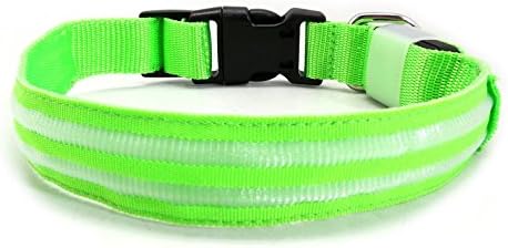 Ocean Place Ltd LED Dog Collar USB Rechargeable Nylon Webbing Flashing Light Up Collar with D-Ring Makes Your Pet Visible Safe and Seen…