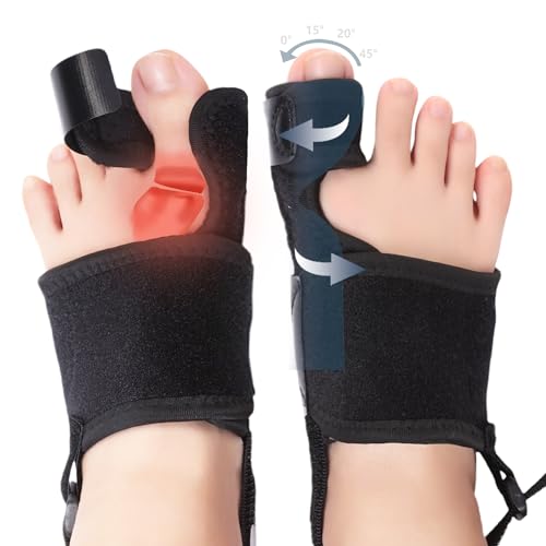 2 correctores unisex de hallux valgus, corrector de juanetes para mujeres, dedo gordo para aliviar el dolor de hallux valgus, corrector de juanetes ajustable día y noche, corrector de dedos en