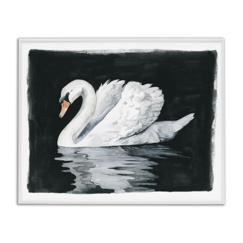 Swan Reflection Lake House, 16 x 20 Inch Framed Giclée Print