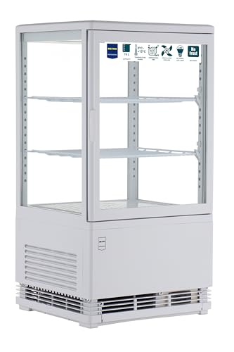 METRO Professional Vitrine RŽfrigŽrŽe GGC2058, Verre/Plastique, 42.8 x 38.6 x 81 cm, 58 L, Blanc