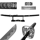 PS 40" Last Samurai Japanese Sword Katana Engraved Honor On Scabbard. for Collection. Gift, Outdoor Sword Swing Pratice Use (Honor)