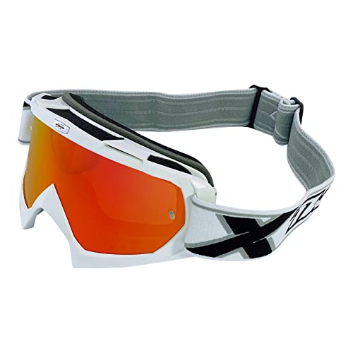 TWO-X Cross-Brille - Motocross Mit Verspiegeltem Iridium Glas - Kratzfeste...