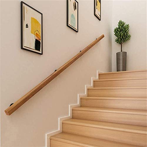 Rampe d'escalier bois massif kit complet | Main courante garde-corps intérieur barre de support