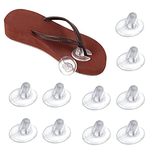 Image of 5 Pairs Silicone Thong Sandal Toe Protectors Clear Sandal Flip Flops Gel Toe Guards Cushions Thong Protectors