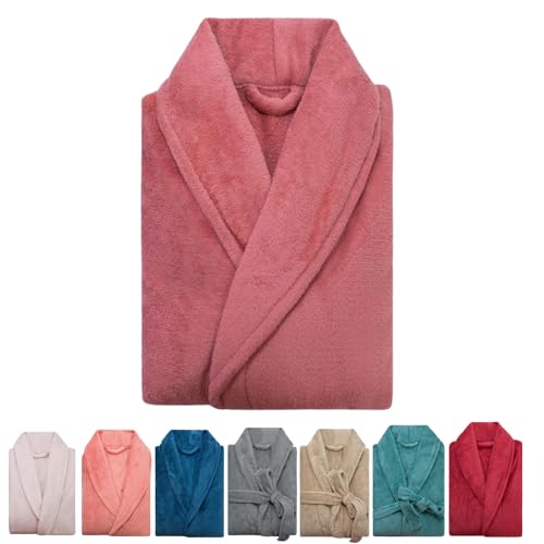 Roupão Microfibra Adulto G Extra Macio Unissex (BR, Alfa, G, Regular, Regular, Rosa Castanho)
