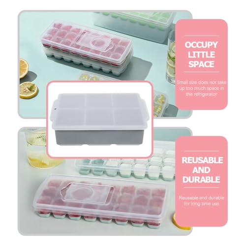 Bandeja para cubitos de hielo de silicona con tapa miniatura 7