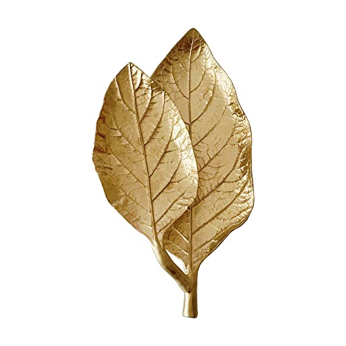 Pasiir Small Leaf Shaped Trinket Dish, Decorative Gold Jewelry Dish Tray, Ring Hodler Dish Jewelry Organizer