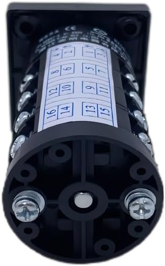 5P Five Positions HZ5B-20/4 Changeover Rotary Cam Switch 20A 4 Poles 16 Terminals Silver