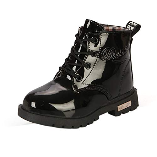 Kids Ankle Boots Boys Girls Waterproof Outdoor Combat Shoes Black 2.5 M US Little Kid