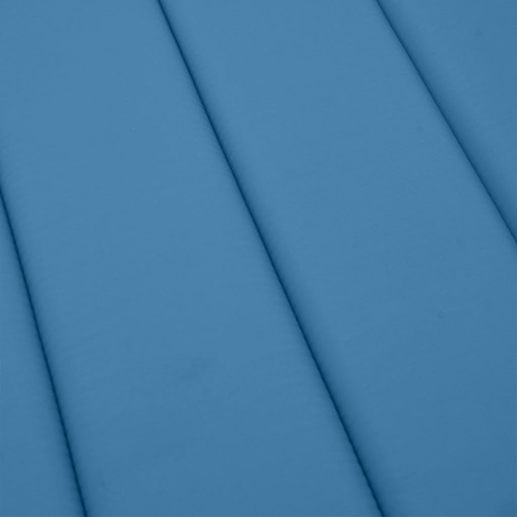 Cuscino per sdraio melange blu, 186 x 58 x 4 cm, tessuto