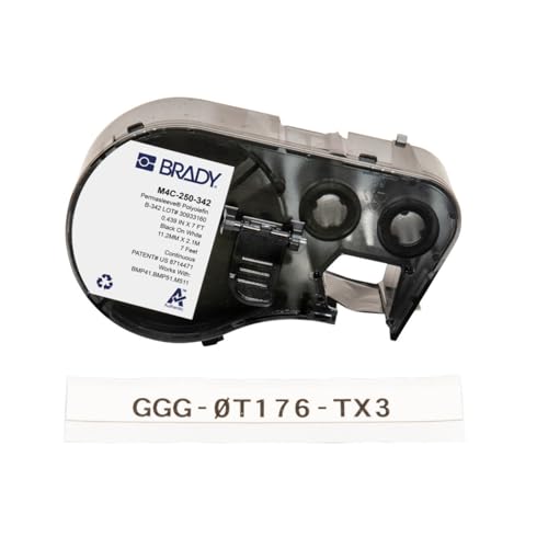 Gaine thermorétractable Brady M4C-250-342 ruban d'étiquettes pour câble électrique M511 BMP51