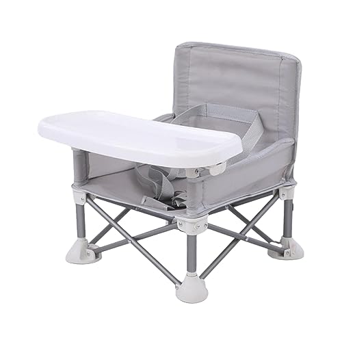 Generic 幼児用ブースターシート 幼児用ダイニングシート 子供用ダイニングチェア 快適な背もたれ 授乳用チェア 折りたたみブースター 子供用 女の子用, グレー