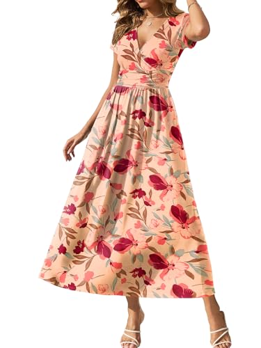 Gracyoga Maxi Dresses for Women 2025 Casual Long Short Sleeve