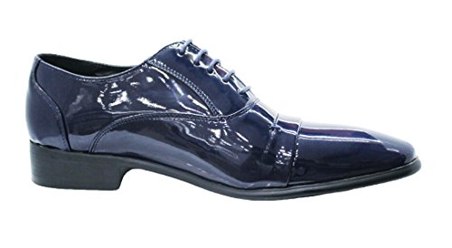 AK collezioni Scarpe uomo class blu vernice linea