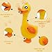 Latex Squeaky Duck Dog Toy, Screaming Rubber Colored Duck Toy for Small and Medium Sized Dogs with Reinforced Neck (8 Inch,Yellow)