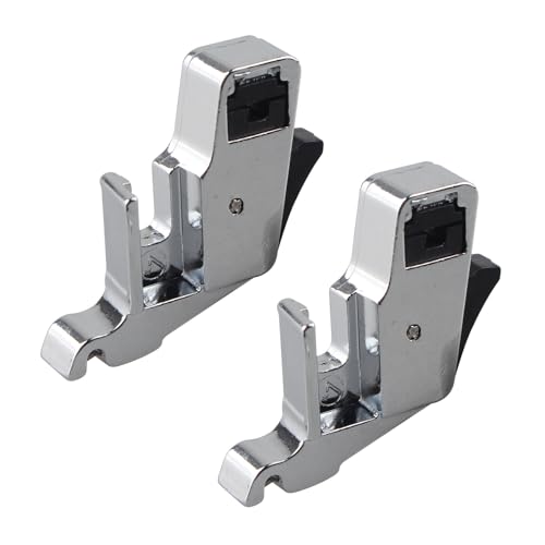 Jopto 2 Pièces Support de Pied-de-biche Adaptateur à Tige Basse Snap on Compatibles avec Machine à Coudre Domestique Singer, Brother, Janome, Babylock,...