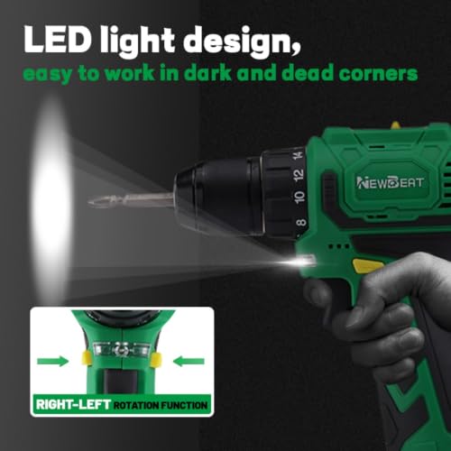 Image of 12V Brushless Cordless Drill Set, 3 /8 inch Ratcheting Chuck, 35N.m