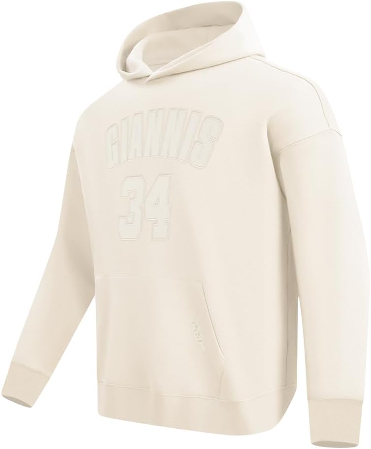 Pro Standard NBA mens Mens Nba Milwaukee Bucks Neutrals Player Fleece Pull Over Hoodie - Image 3
