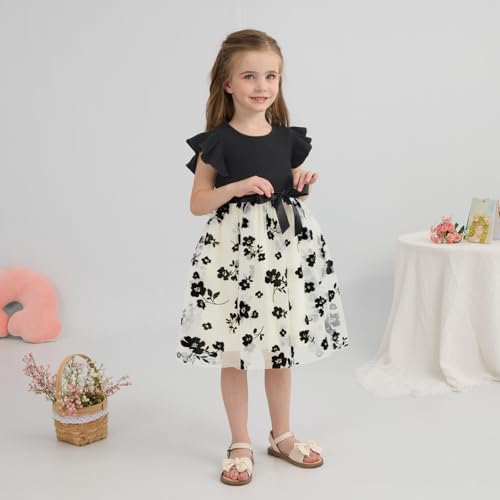 Weixinbuy Kid Toddler Girls Tulle Dresses Summer Ruffle Sleeveless Princess Tutu Dress Party Holiday Dress for Little Girls4