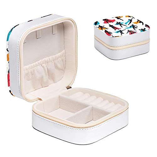 Boîte de rangement pour bijoux en cuir synthétique pour coiffeuse