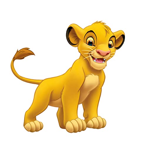 Image of Pretty Ur Party Lion King Theme Paper Cutouts for Birthday Parties, Simba Party Supplies decor, Lion King Birthday Party Decoration, Cut-Outs for Room, Board - Yellow Green (10 pcs)