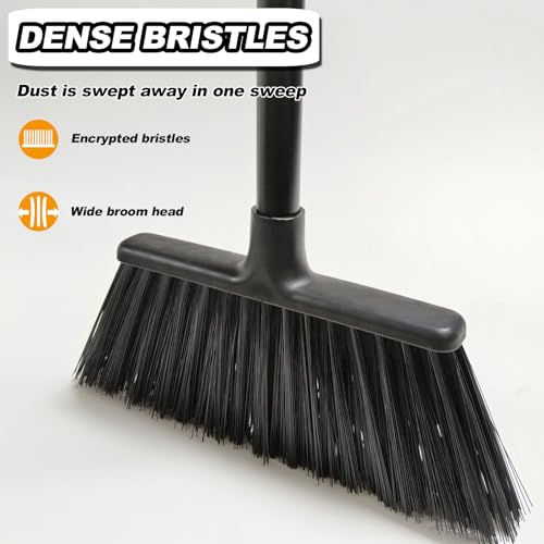 Xifando 137,2 cm Langer Haushaltsbesen mit Eisenstiel – Verstellbarer, robuster Besen für Innen- und Außenreinigung, geeignet für Häuser, Garagen, Küchen, Badezimmer, Einkaufszentren, Büros und Höfe – Bild 5