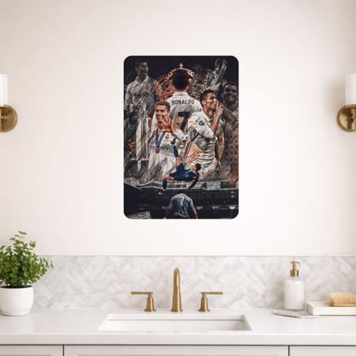 Image of Zesta Bathroom Decor Items Washroom Decor Tin Sign | Aesthetic Posters Wall Poster for Bedroom | Magnetic Cafe Decoration Items / Restaurant Decorations Items | Quirky Home Decor Bar Accent (Rolando (3))