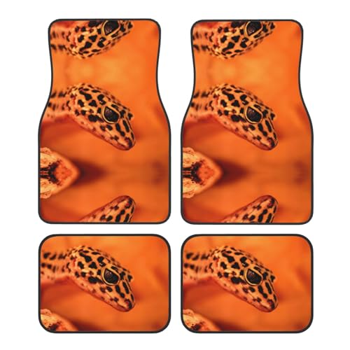Tapis de sol voiture léopard Little Gecko ensemble complet 4 pièces pour auto