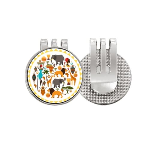 Marqueur de balle de golf africain émail magnétique idée cadeau joueur