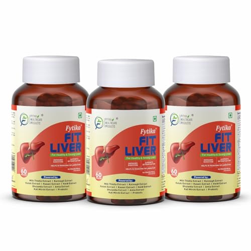 Image of Fytika Fit Liver | Liver Detox Supplement | For Healthy and Strong Liver | Enriched with Milk Thistle, Kutaki, Kalmegh, Bhumi Amla and Probiotics | 180 Tablets