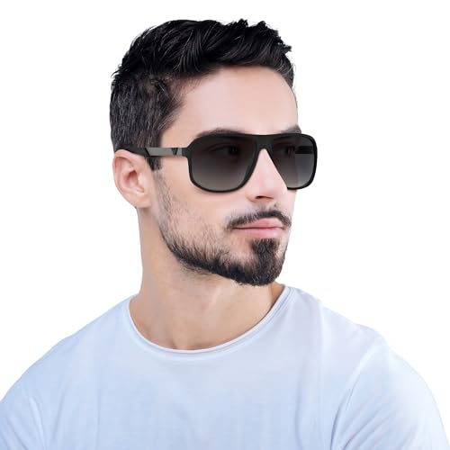 Emporio Armani Men's EA4029 Square Sunglasses, Rubber Black/Gradient Grey, 64 mm2