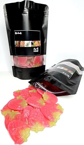 Giant Strawberries Strawberry Sweets Retro Jelly Sweets Gift Bag,(VEGAN Vegetarin) by skvdntrade8 (500g, Giant Strawberries)