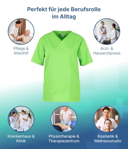 Kasack Beb Schlupf Apple Unisex für Damen und Herren mit V-Ausschnitt