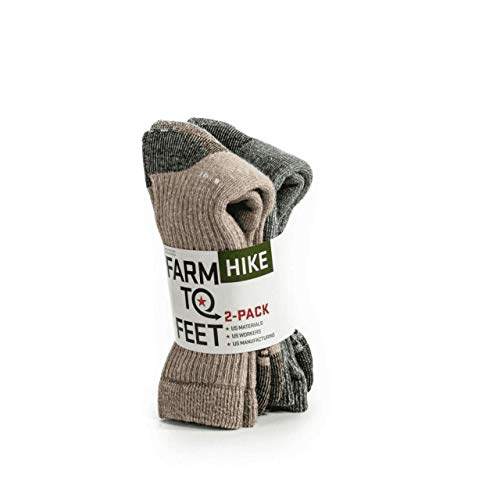 Image of Farm to Feet Unisex Boulder Medium Weight Merino Wool Hiking Crew Socks