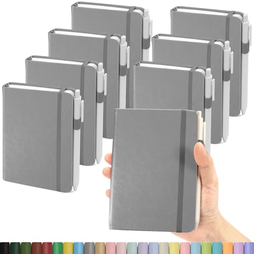 Oucaru Small Notebook 8 Pack, A6 Pocket Notebook, Mini Lined Journal