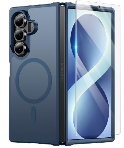 Image of FNTCASE for Samsung Galaxy Z-Fold-8-Ultra Case Samsung Z Fold 7 Matte Case | Compatible with Magsafe, Screen Protector, Anti Yellowing, Military Grade Drop Protection, Shockproof, Translucent Cases