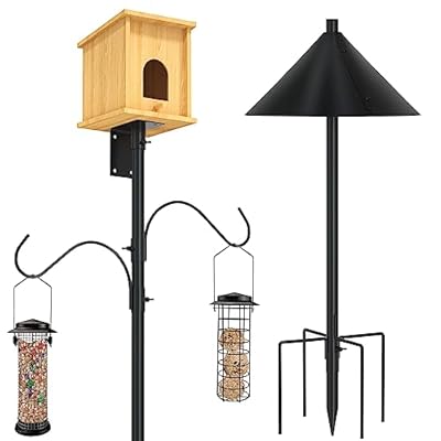 ERYTLLY Bird House Pole 80 Inch Bird Feeder Pol...