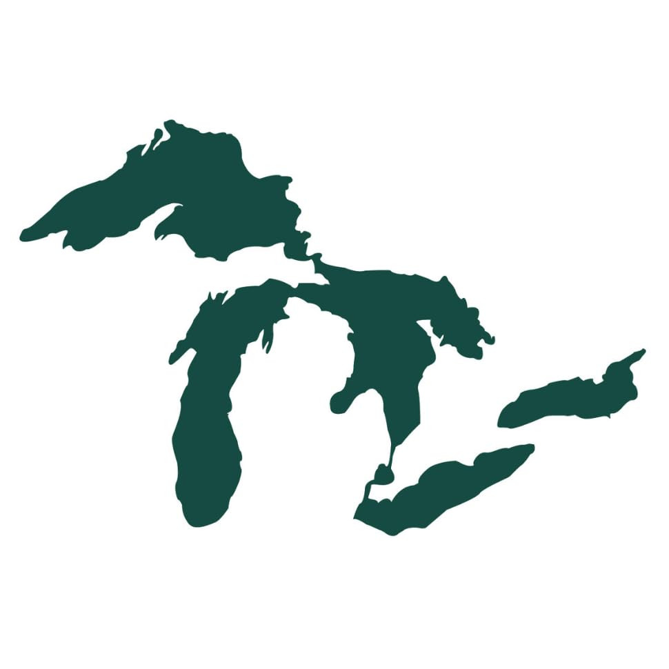 Image of Great Lakes Sticker Michigan Car Decal Premium Heavy-Duty Waterproof Vinyl for Bumpers, Windows, Laptops, Water Bottles or Coolers (Green, 4.75 inch Wide)