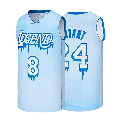 cisumaoyi Men's Legend 8 24 Fashion Basketball Jersey Stitched (S, Blue)