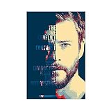 Christopher Hemsworth Poster sur toile Motif acteur de célébrité 30 x 45 cm