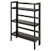 Winsome Wood Stackable/Folding 3-Tier Shelf, Black