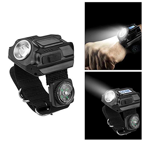 Sunderpower Portable Rechargeable Wrist Light - Waterproof Led Tactical Flashlight #TOP1