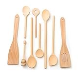 ENTREGA: 6 x cuchara de cocina (35 cm, 2x30cm, 25 cm, 20 cm, 18 cm), 2 espátula (30 cm), 1 cuchara para miel.